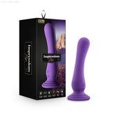 Impressions By Blush® | Ibiza Curved G-Spot Plum 7.75-Inch Long Rechargeable Vibrating Dildo With Suction Cup Base-French Quarter Lingerie